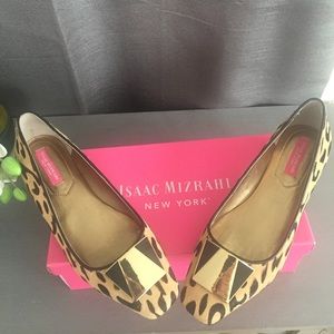 Isaac Mizrahi animal print block pumps